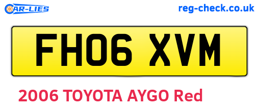 FH06XVM are the vehicle registration plates.