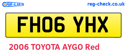 FH06YHX are the vehicle registration plates.