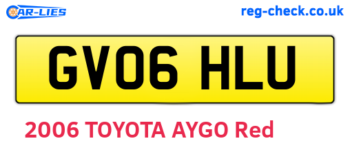 GV06HLU are the vehicle registration plates.