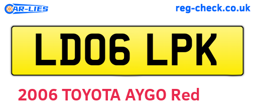 LD06LPK are the vehicle registration plates.