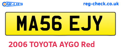 MA56EJY are the vehicle registration plates.