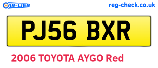 PJ56BXR are the vehicle registration plates.