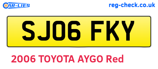 SJ06FKY are the vehicle registration plates.