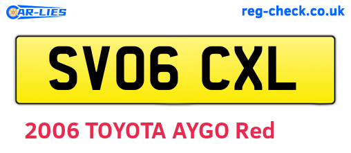 SV06CXL are the vehicle registration plates.