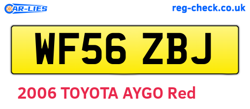 WF56ZBJ are the vehicle registration plates.