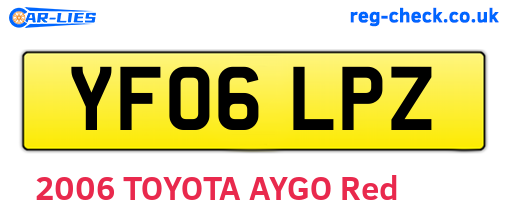 YF06LPZ are the vehicle registration plates.