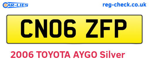 CN06ZFP are the vehicle registration plates.