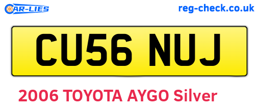 CU56NUJ are the vehicle registration plates.