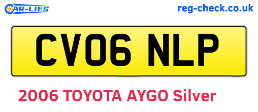 CV06NLP are the vehicle registration plates.
