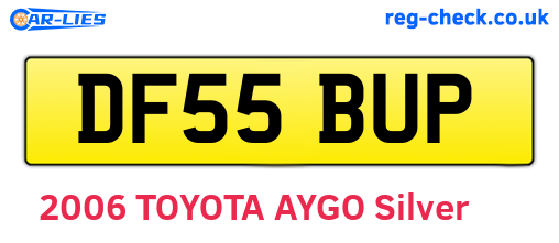 DF55BUP are the vehicle registration plates.