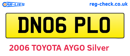 DN06PLO are the vehicle registration plates.