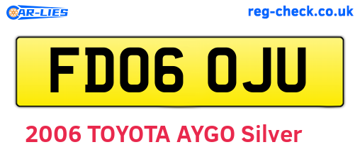 FD06OJU are the vehicle registration plates.