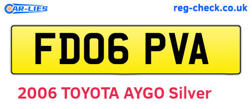 FD06PVA are the vehicle registration plates.