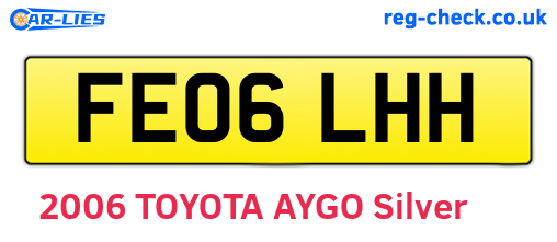 FE06LHH are the vehicle registration plates.