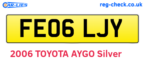 FE06LJY are the vehicle registration plates.