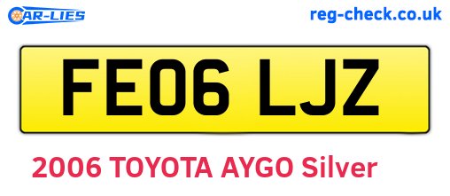 FE06LJZ are the vehicle registration plates.