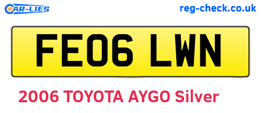 FE06LWN are the vehicle registration plates.