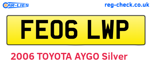 FE06LWP are the vehicle registration plates.
