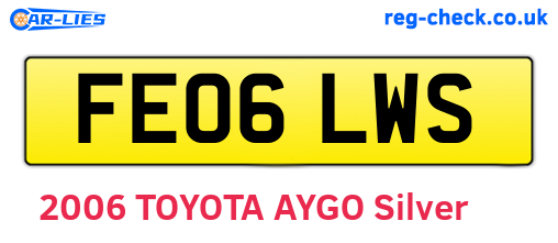 FE06LWS are the vehicle registration plates.