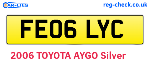 FE06LYC are the vehicle registration plates.