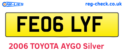 FE06LYF are the vehicle registration plates.