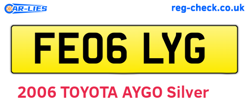 FE06LYG are the vehicle registration plates.