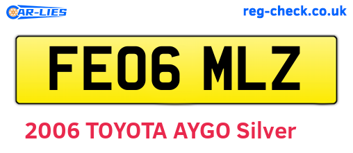 FE06MLZ are the vehicle registration plates.