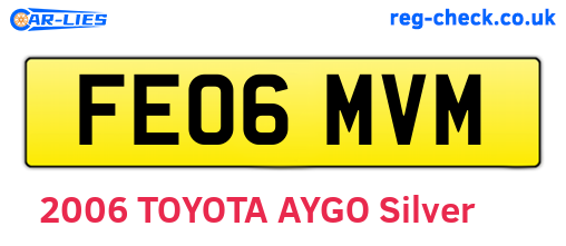 FE06MVM are the vehicle registration plates.