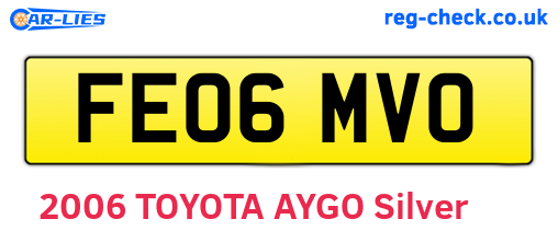 FE06MVO are the vehicle registration plates.
