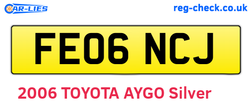 FE06NCJ are the vehicle registration plates.