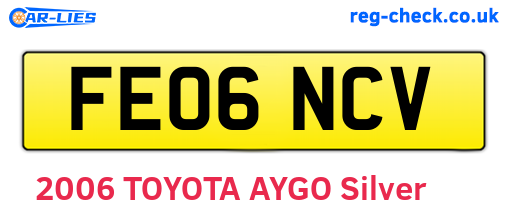 FE06NCV are the vehicle registration plates.
