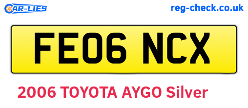 FE06NCX are the vehicle registration plates.