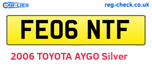 FE06NTF are the vehicle registration plates.