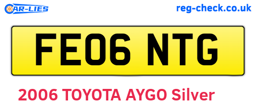 FE06NTG are the vehicle registration plates.