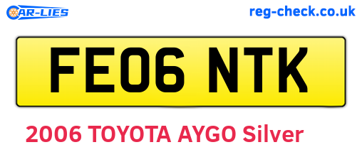 FE06NTK are the vehicle registration plates.