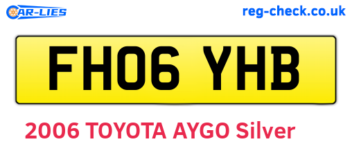 FH06YHB are the vehicle registration plates.