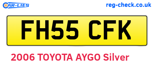 FH55CFK are the vehicle registration plates.