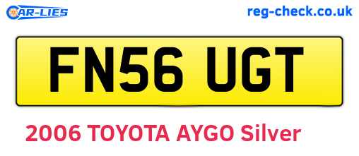 FN56UGT are the vehicle registration plates.