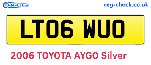 LT06WUO are the vehicle registration plates.