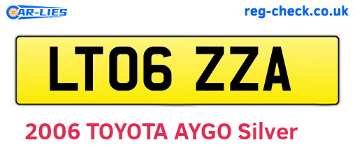 LT06ZZA are the vehicle registration plates.