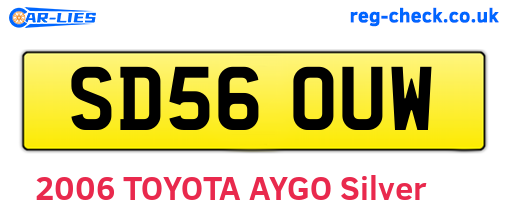 SD56OUW are the vehicle registration plates.