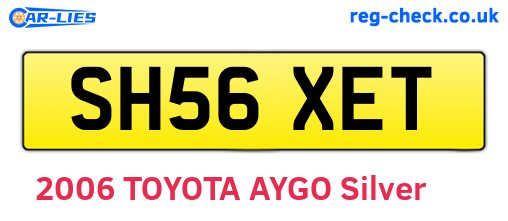 SH56XET are the vehicle registration plates.