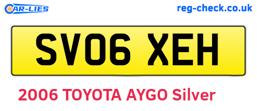 SV06XEH are the vehicle registration plates.