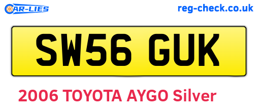SW56GUK are the vehicle registration plates.