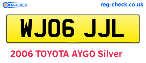 WJ06JJL are the vehicle registration plates.