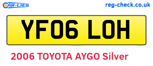 YF06LOH are the vehicle registration plates.