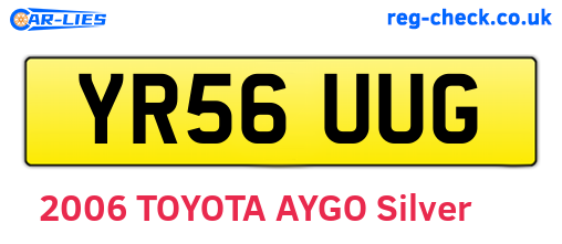 YR56UUG are the vehicle registration plates.