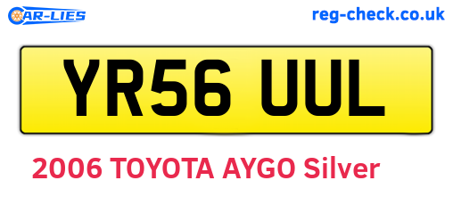 YR56UUL are the vehicle registration plates.