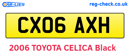 CX06AXH are the vehicle registration plates.