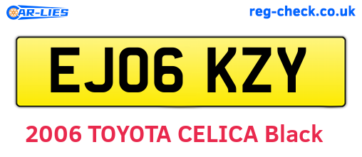 EJ06KZY are the vehicle registration plates.